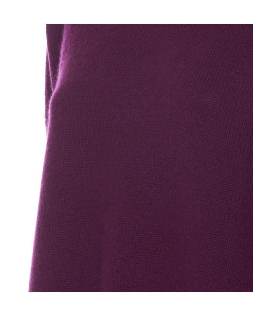 Allude Purple Long Sleeved Crewneck Knitted Jumper