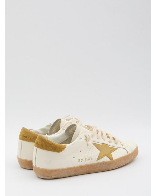 Golden Goose Deluxe Brand White Super Star Lace-Up Sneakers for men