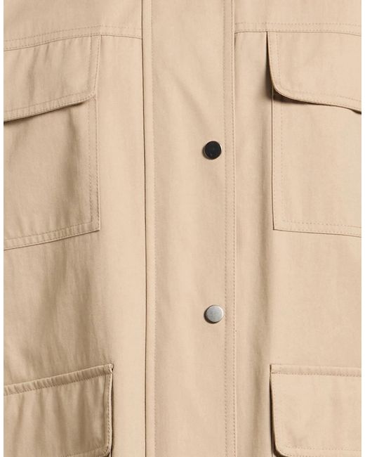 Brunello Cucinelli Natural Plain Colour Full-Length Jacket