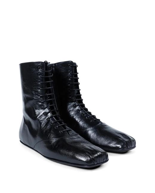 Ann Demeulemeester Black Monil Leather Boots