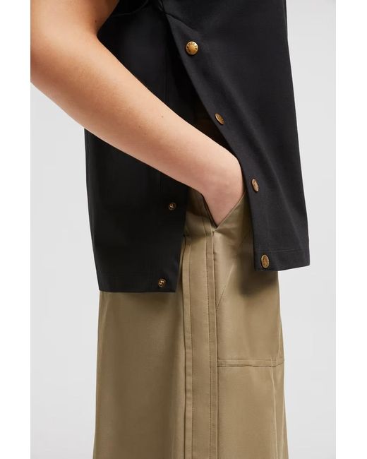 Moncler Black Pocket Detailed Crewneck T-Shirt