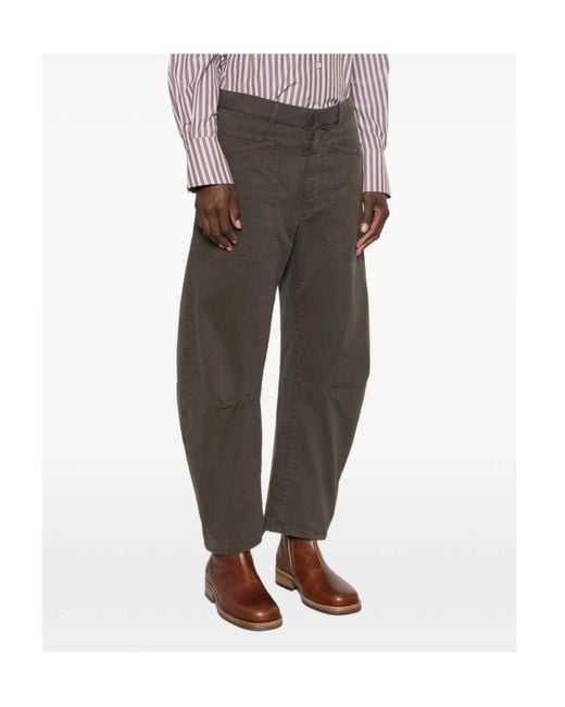 Nili Lotan Gray Casual Trousers With Belt Loops