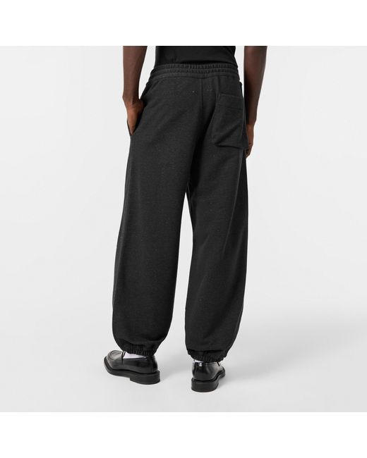 Vivienne Westwood Black Fleece-Lined Cuffed Jogger Sports Pants for men