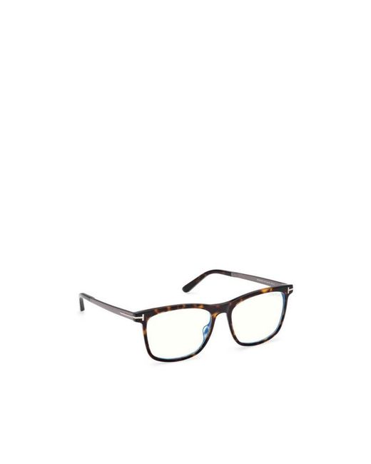 Tom Ford White Geometric Frame Plain Mirror for men