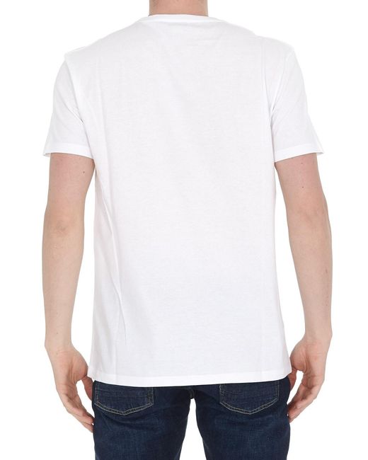 McQueen White T-Shirt With Round Neck And Short Sleeves for men