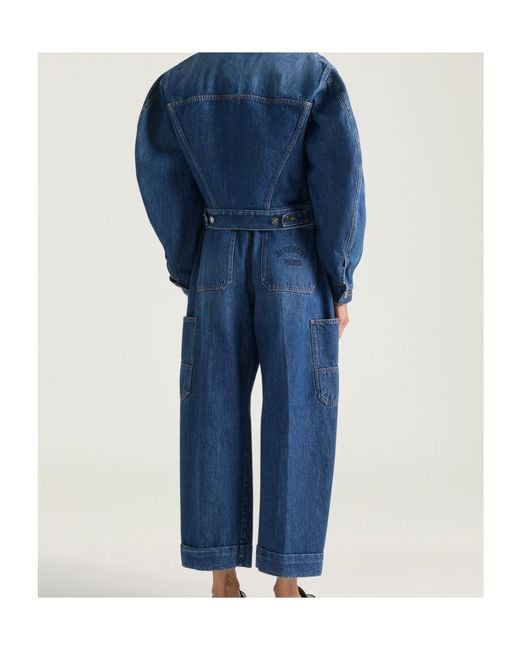 Givenchy Blue Cropped Utility Denim Jeans