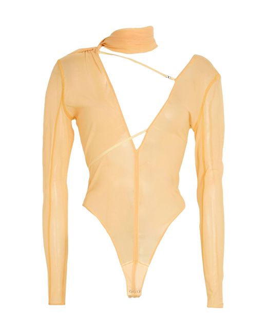 Jacquemus Natural Solid Colour Bodysuits