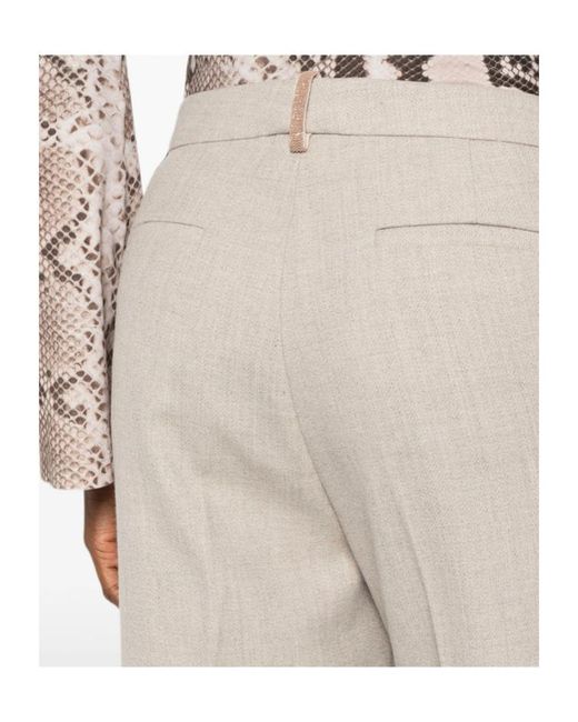 Fabiana Filippi White Casual Pants With Belt Loops