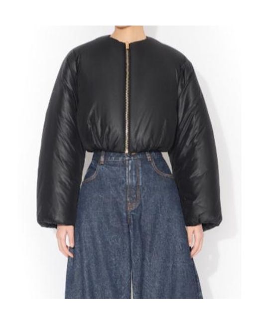 Alaïa Black Alaïa Pleated Bomber Jacket
