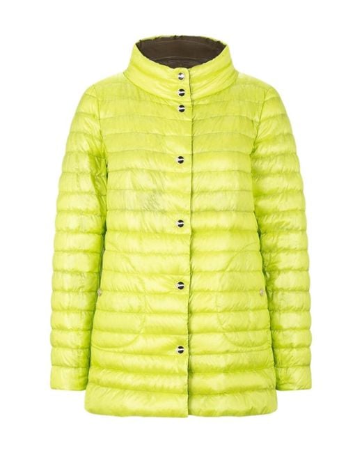 Herno Green Ultralight Reversible A-Line Down Coat