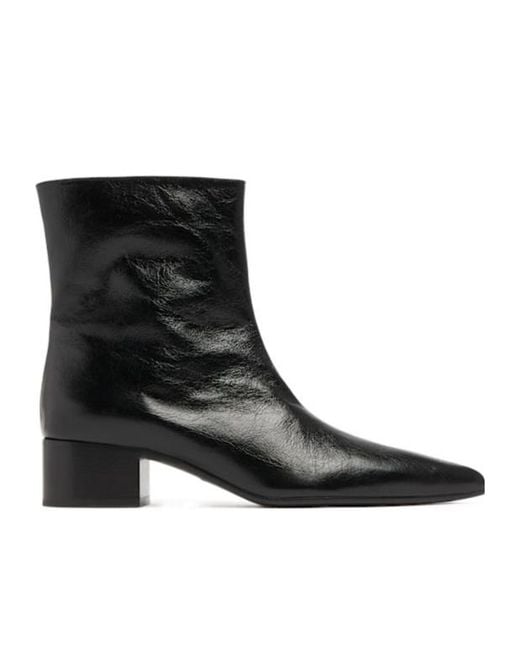 Khaite Black Low-Heel Ankle Boots