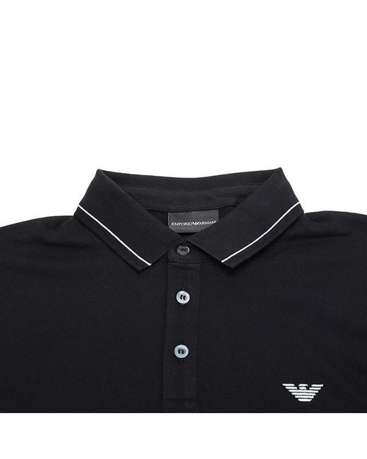 Emporio Armani White Logo Polo Shirt for men