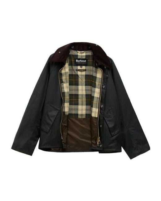 Barbour Modified Transport Waxed Jacket in Black for Men | Lyst