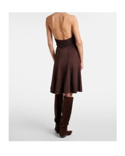 Stouls Brown Rosalba Suede Midi Skirt