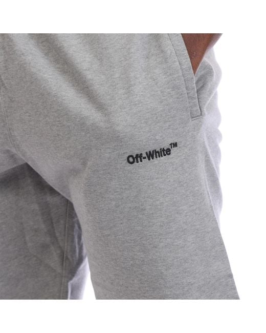 Off-White c/o Virgil Abloh Gray Elastic Waist Versatile Shorts for men