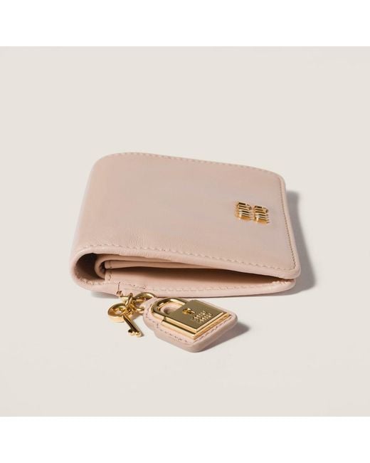 Miu Miu Pink Small Leather Wallet