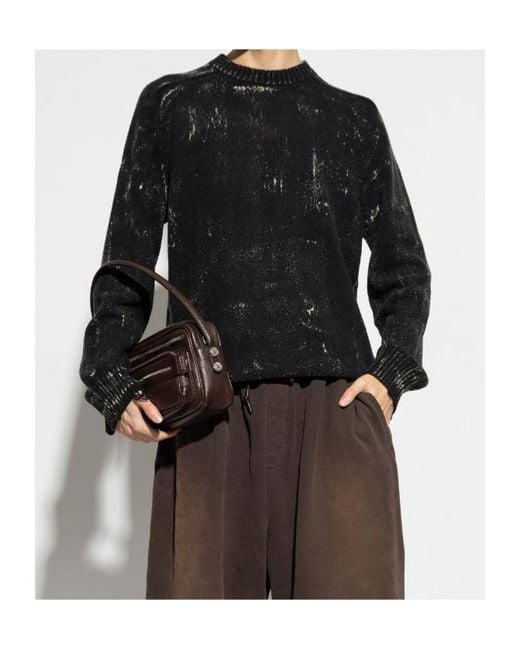 DIESEL Black K-Maxense Distressed Jumper for men