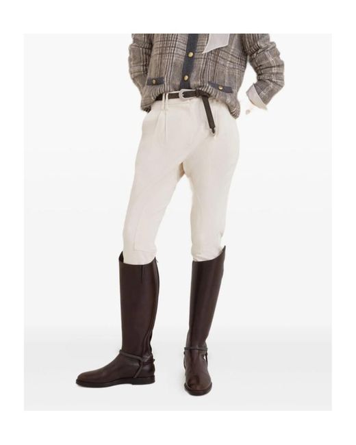Brunello Cucinelli Brown Buckle-Strap Boots