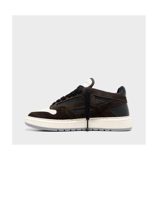 Represent Black Reptor Panelled Lace-Up Sneakers for men