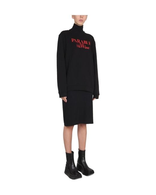Raf Simons Black Graphic Crewneck Sweater
