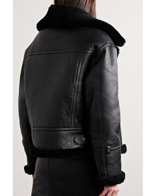 Nili Lotan Black Patchwork Wool Fur