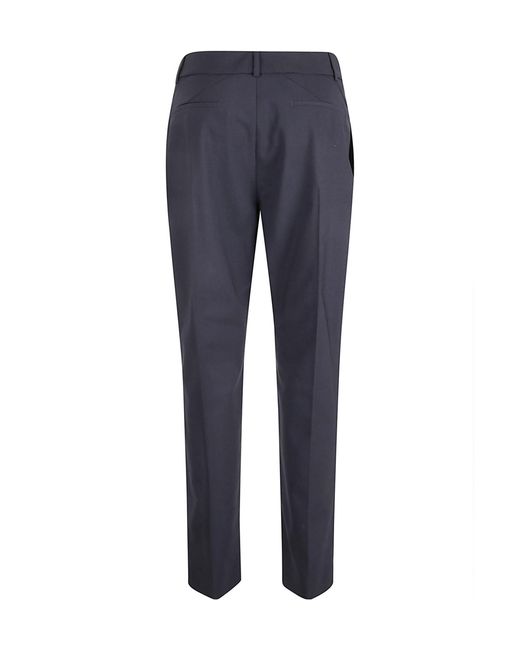 Eleventy Blue Tailored Wool Pants