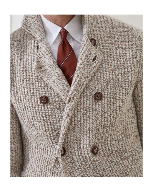 Brunello Cucinelli Red Diagonal-Stripe Silk Tie for men
