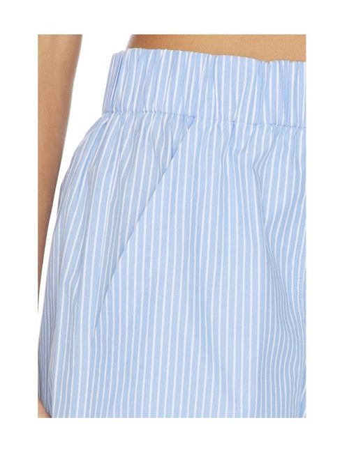 Jonathan Simkhai Blue Arden Striped Trousers