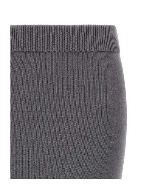 Entire studios Gray Raw Knit Midi Skirt