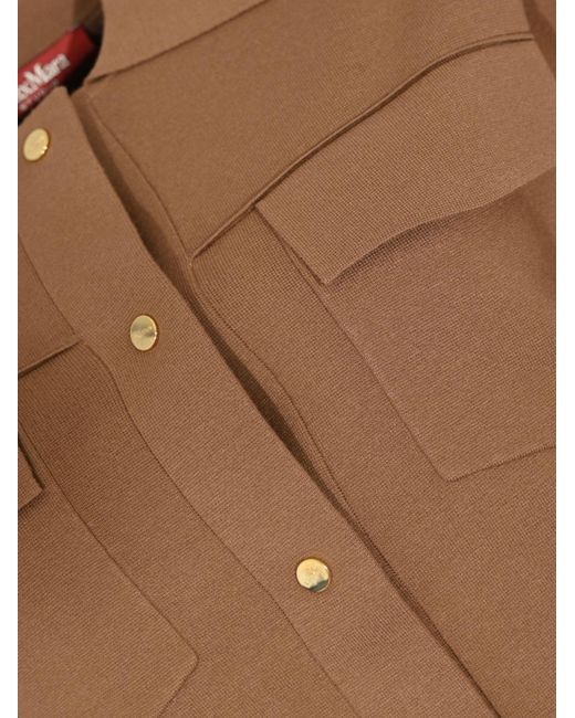 Max Mara Brown Studio Boxy Button-Up Jacket