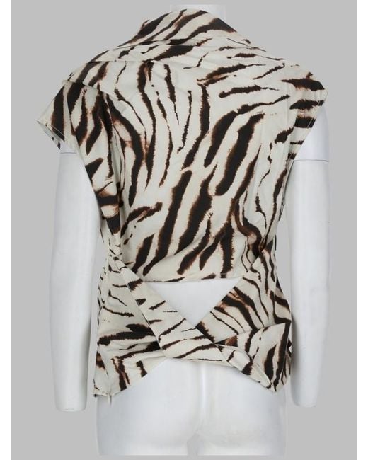 Ganni Gray Patterned Top