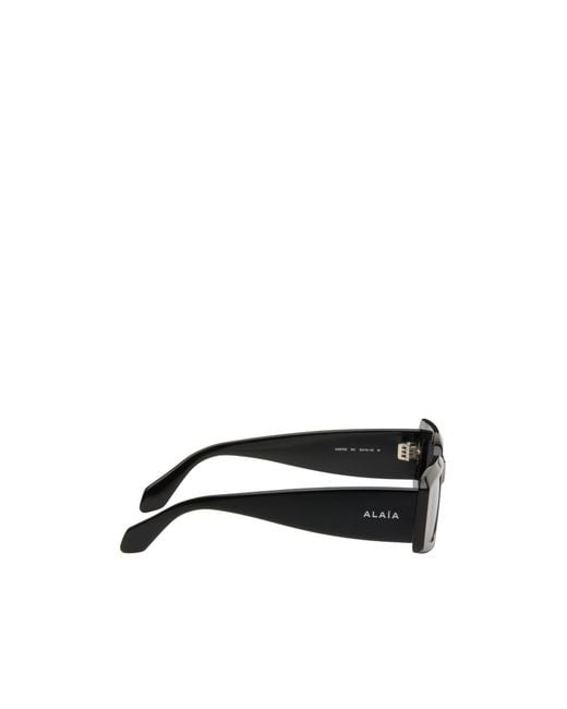 Alaïa White Alaïa Rectangle Frame Sunglasses