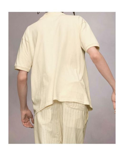 Maison Margiela White Straight Hem Polo Shirt for men
