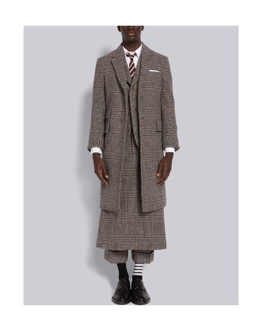 Thom Browne Brown Single Slit Coat for men