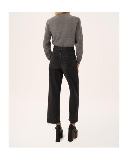 Chloé Gray Chloé Fitted Crewneck Knitted Cardigan