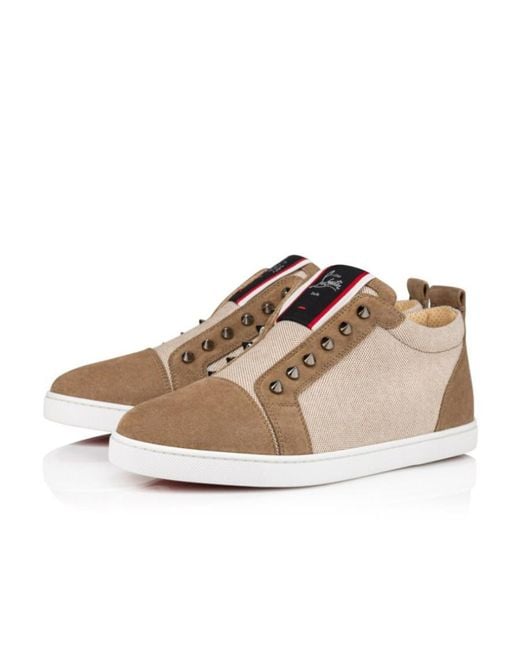 Christian Louboutin Brown Fav Fique A Vontade Low-Top Casual Sneakers for men