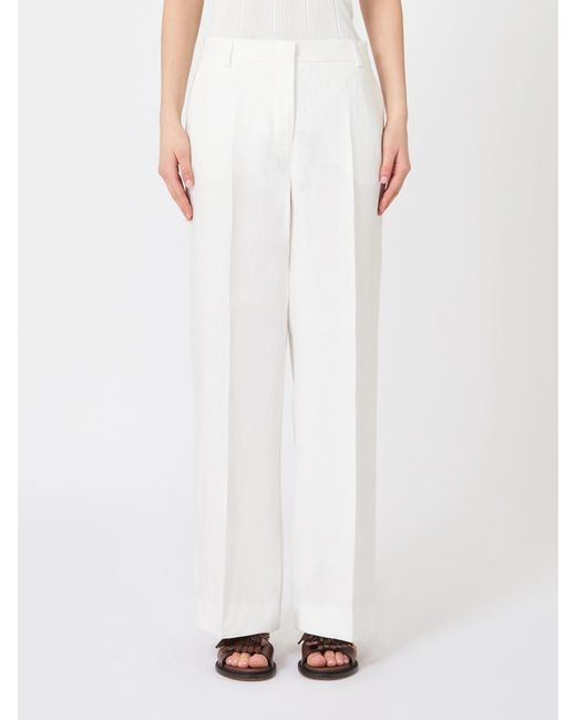 Weekend by Maxmara White Malizia Pressed Crease Pants