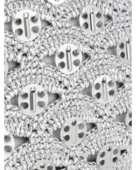 Rabanne Gray Rabanne Zipped Clutch Bag