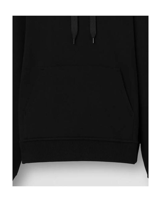 Burberry Black Logo Printed Drawstring Hoodie