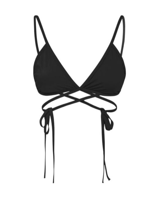 Christopher Esber Black Triangle Bikini With Crossed Back