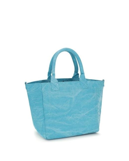 Ganni Blue Banana Print Tote Bag