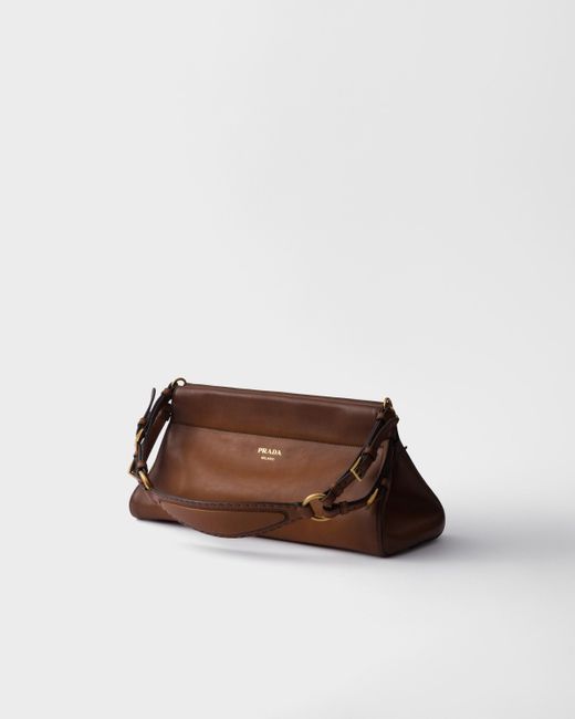 Prada Brown Enchaîné Medium Cognac Leather Bag