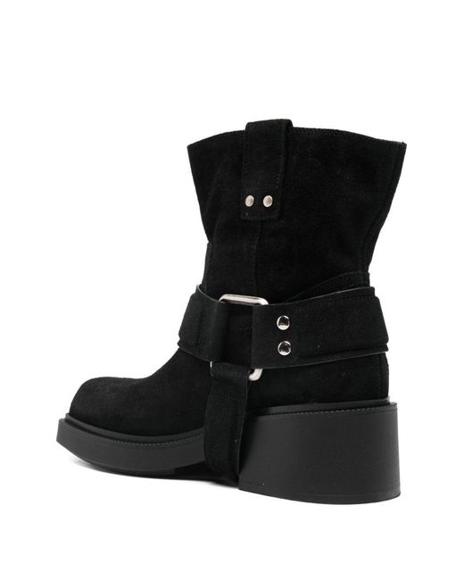Vic Matié Black Harness Ankle Boots