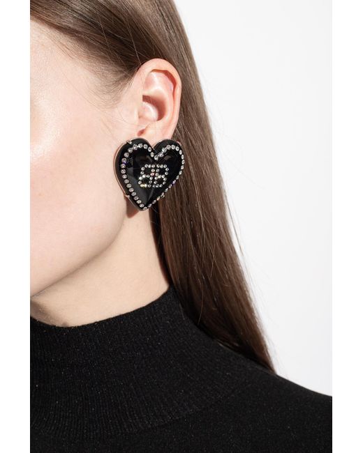 Balenciaga Multicolor Bb Logo Embellished Earrings