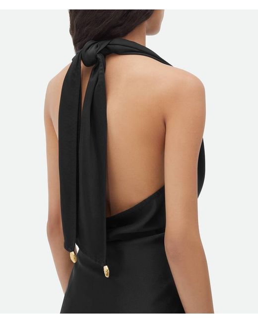 Bottega Veneta Black Fluid Draped Top