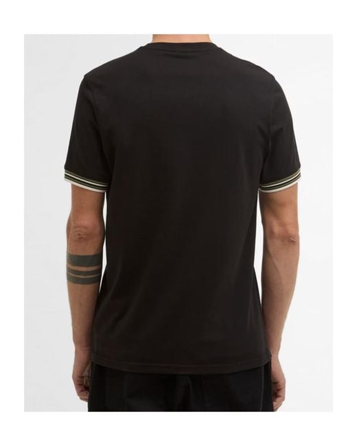 Barbour Black Logo Short-Sleeved T-Shirt for men
