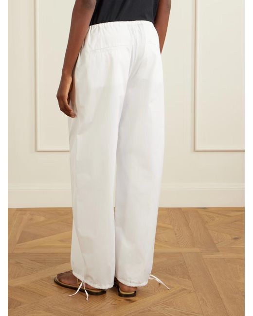 Totême White Drawstring-Fastening Trousers