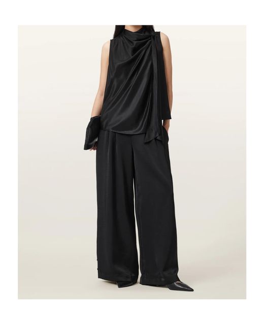 AllSaints Black Herela Top