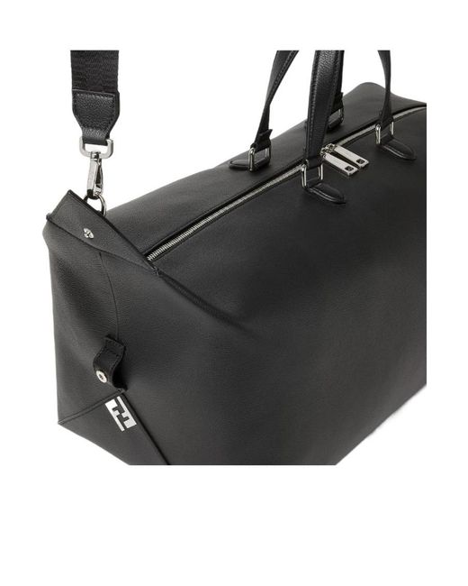 Fendi Black Lui 55 Zipped Duffle Bag for men