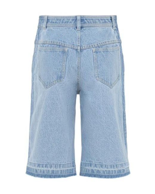 Christopher Esber Blue Denim Shorts With Belt Loops